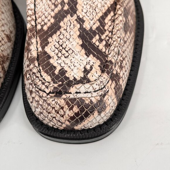 Burberry Men\'s Python-Print Leather Barbed Wire Loafers EUR 41 US 8 New In Box main image 2